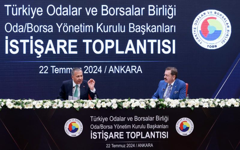 İçişleri Bakanımız Sayın Ali Yerlikaya, Türkiye Odalar ve Borsalar Birliği tarafından düzenlenen Oda/Borsa Yönetim Kurulu Başkanları İstişare  Toplantısına katıldı.